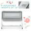 Berceau réglable en hauteur pour bébé avec matelas lavable - blanc-2005413013