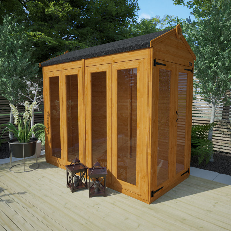 8x4w TigerFlex® Shiplap Apex Full Pane Summerhouse