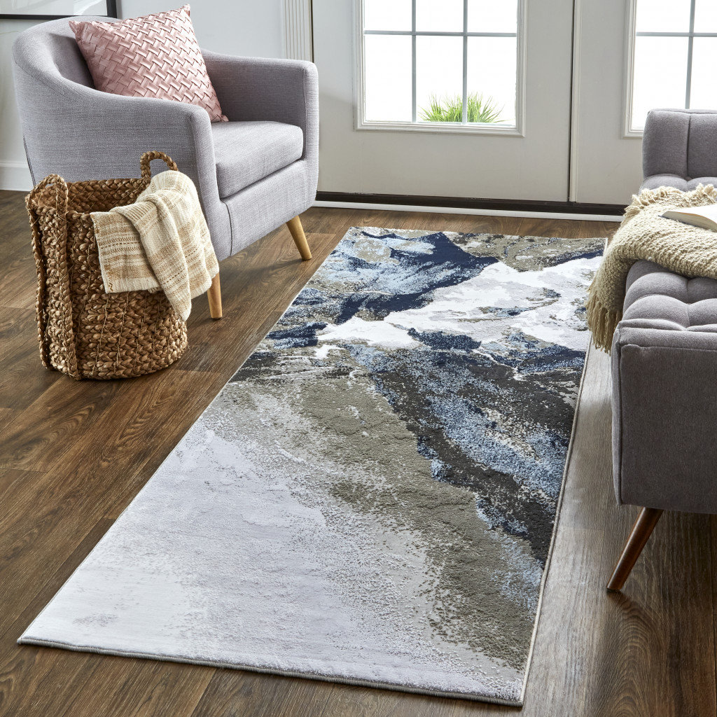 White Design Rug Hokku Designs And White Abstract Stain Resistant Rug - Wayfair Canada