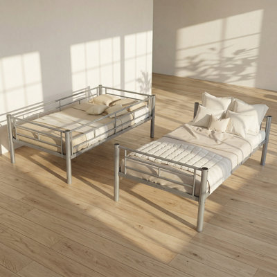 Lit superposé simple au-dessus de simple en métal Wayfair Sleep l 40,3 po x P 77 po x H 61,4 po