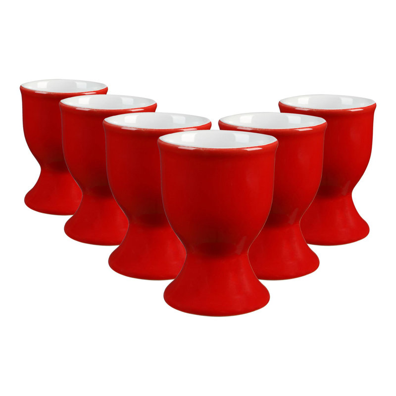 Argon Tableware Porcelain Egg Cup, Red
