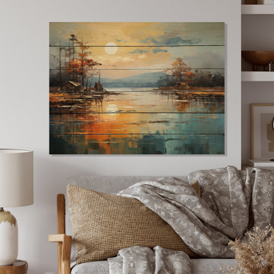 " Orange Rivers Riverside Reflection II "
