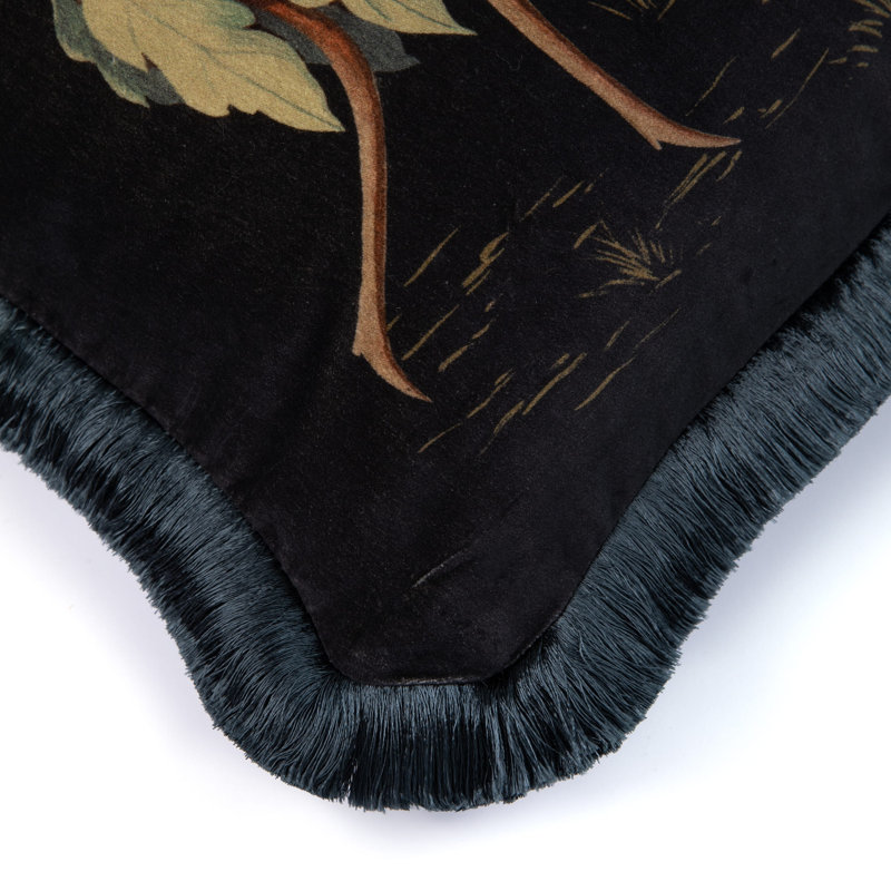 Love Letter Throw Square Pillow Cover & Insert, Noir/Green/Pink