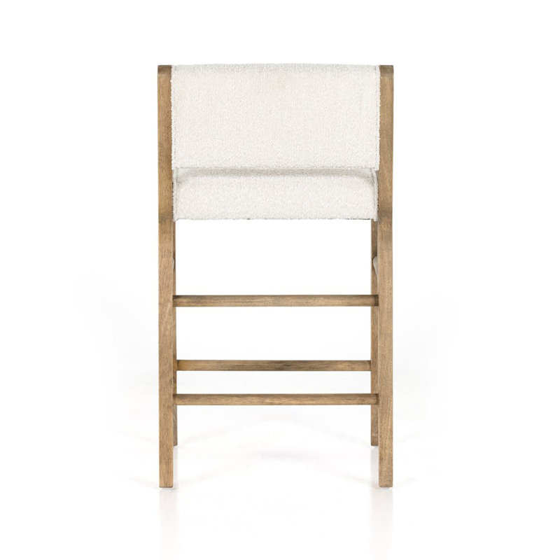 Charon Upholstered Stool with Solid Wood Frame, Counter Stool (26.25" Seat Height)