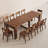 17.7 in–99.6 in Mid-Century Modern Extendable Dining Table with Sturdy Base, Rectangular Expandable Kitchen Table for 2-10 People, Detachable & Space-Saving Dining Table for Small Apartments & Large Gatherings