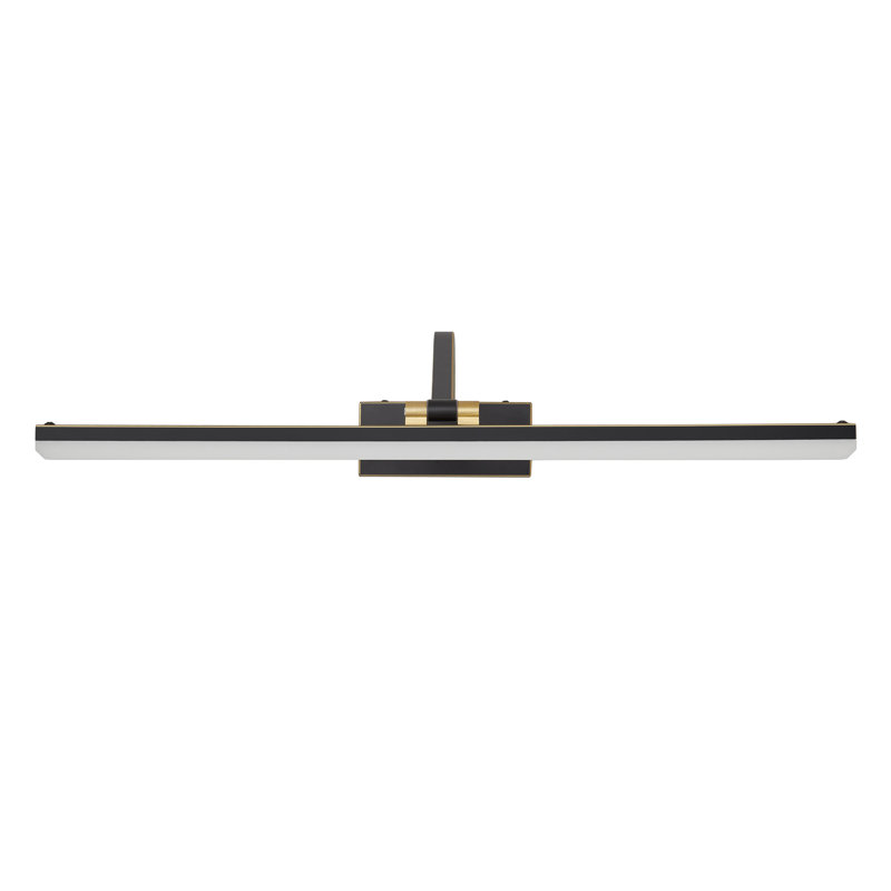 LED Flush Mounted Sconce, Matte Black/Gold
