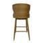 Ensemble de 2 tabourets de bar Mid-Century modernes, gris anthracite et naturel-119320483