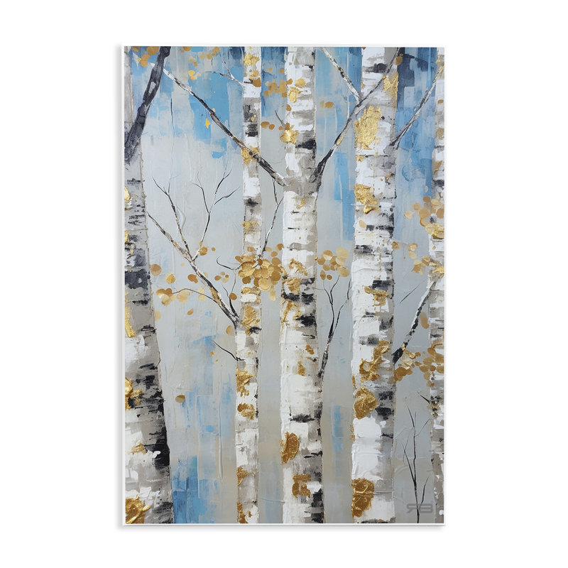 «Birch Trees Foliage» par Roozbeh Bahramali, H 19 po x l 13 po