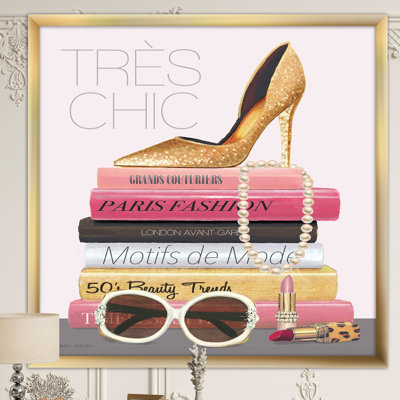 «Paris Style II Gold and BlackTres Chic», reproduction d'art sur toile