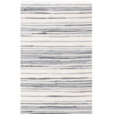 Tapis abstrait en coton tissé à la main Fales Rag