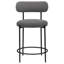 Ensemble de 2 chaises Winona, tissu bouclé gris, noir-109470197