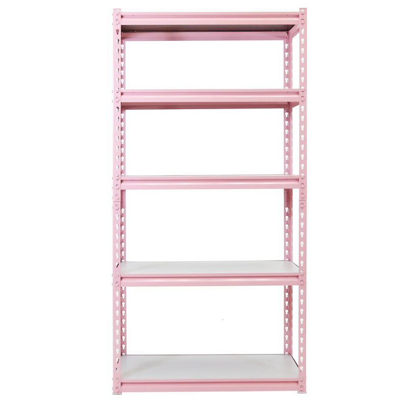 Hauteur de fer Omere - Étagère réglable, Rose, H 72 po x l 36 po x P 18 po