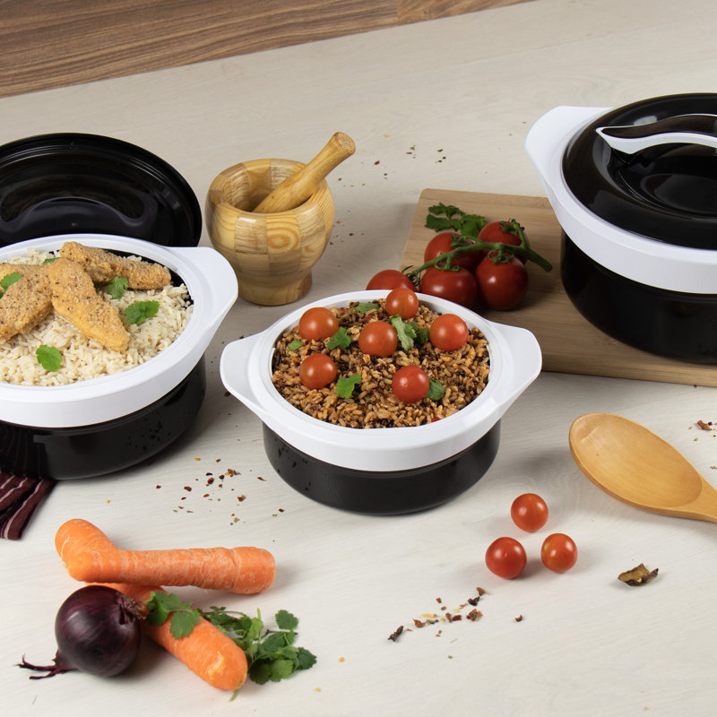 Food Storage Container, Black/White