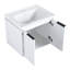 Meuble-lavabo à fermeture en douceur 48 po avec lavabo et deux petites tablettes de rangement