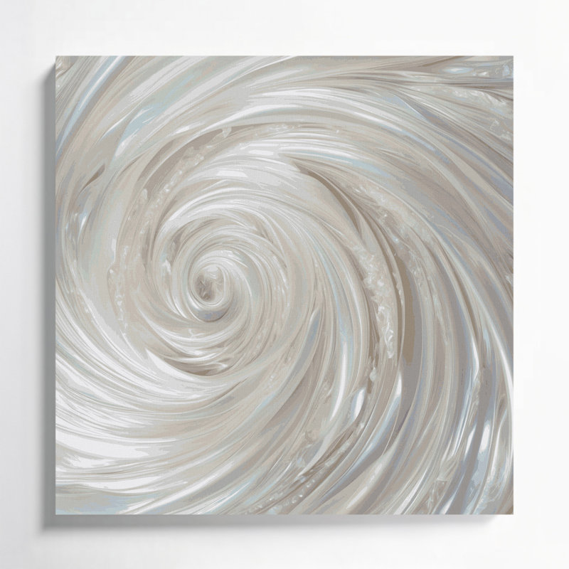 «Lyrical Abstraction 40», art mural sur toile grise, H 12 po x l 12 po