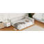 Lit plateforme tapissier grand
