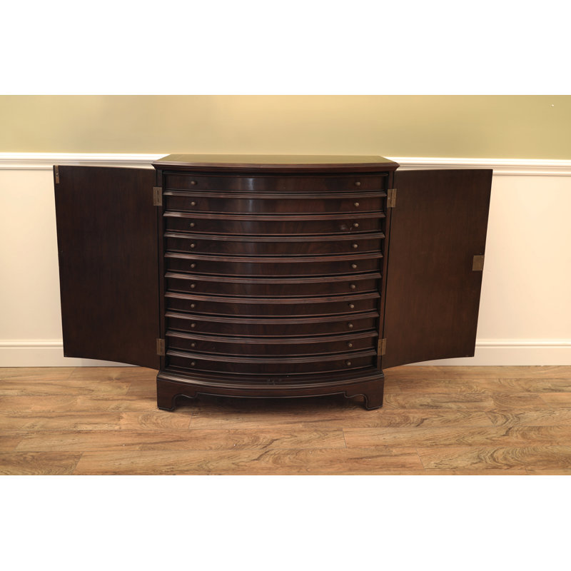 Round Mahogany Extendable Pedestal Dining Table