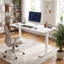 Bureau électrique Inbox Zero Ozia 55 po x 24 po avec contrôleur mémoire, blanc DESK-AGH-4E2B-28-203998147