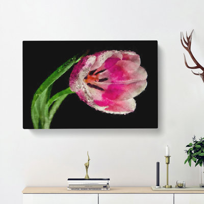 Pink Tulip - Wrapped Canvas