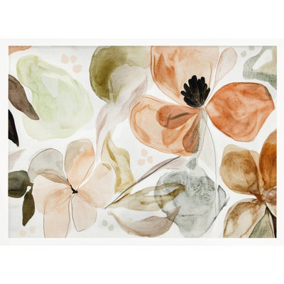 "Earthybloomno6", art mural texturé encadré