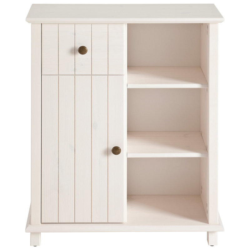 Kiam Solid Wood 60 cm W Chest of Drawers, White
