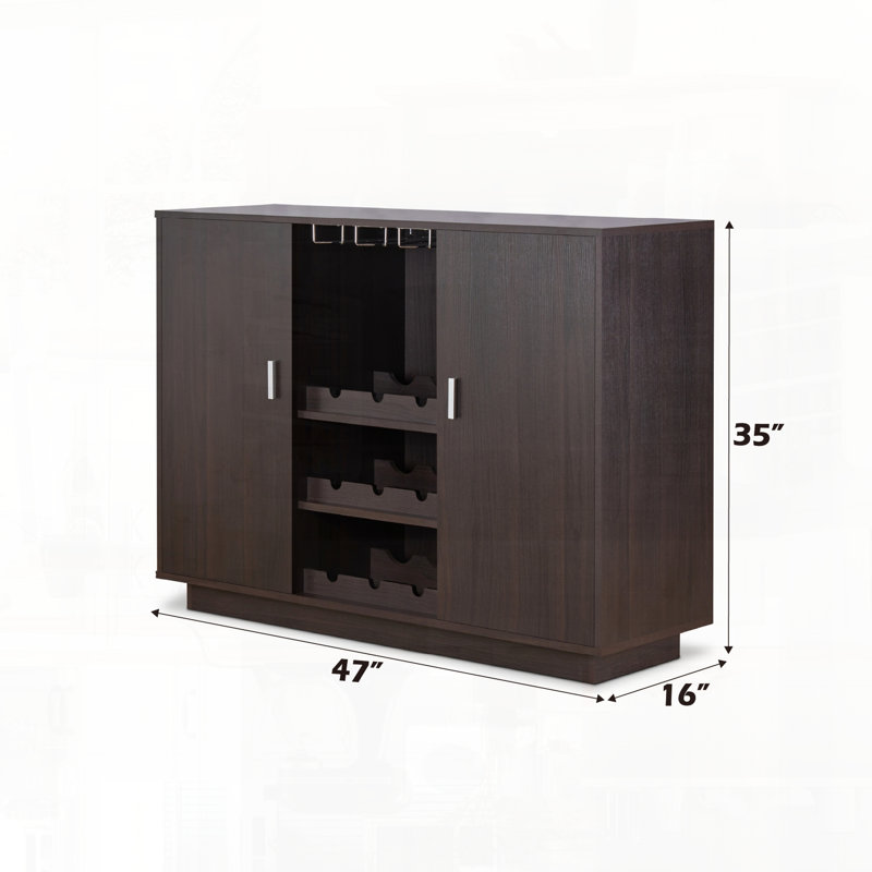 Armoire à vin avec finition espresso