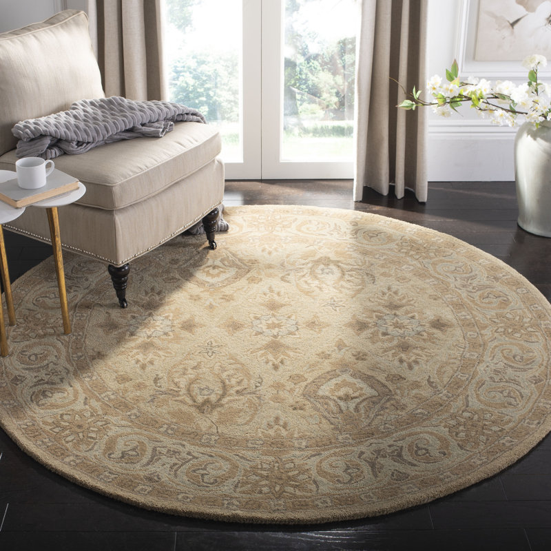 Tingley Hand Tufted Wool Pile Oriental Rug, Round 6'