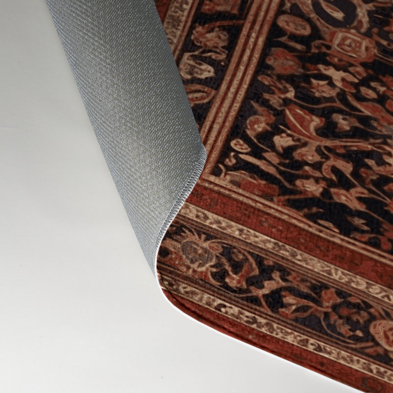 Tapis d'intérieur et d'extérieur brun Persian, Rectangle 5 pi x 7 pi
