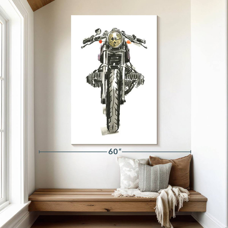 Mehar Motorcycles In Ink II, 51" H x 34" W