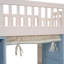 Lit mezzanine double avec 2 armoires de rangement à quatre couches et rideau