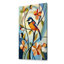Bleu vert, bleu, vert, oiseau chinois, fleurs printanières, reproduction d'art sur toile encadrée botanique