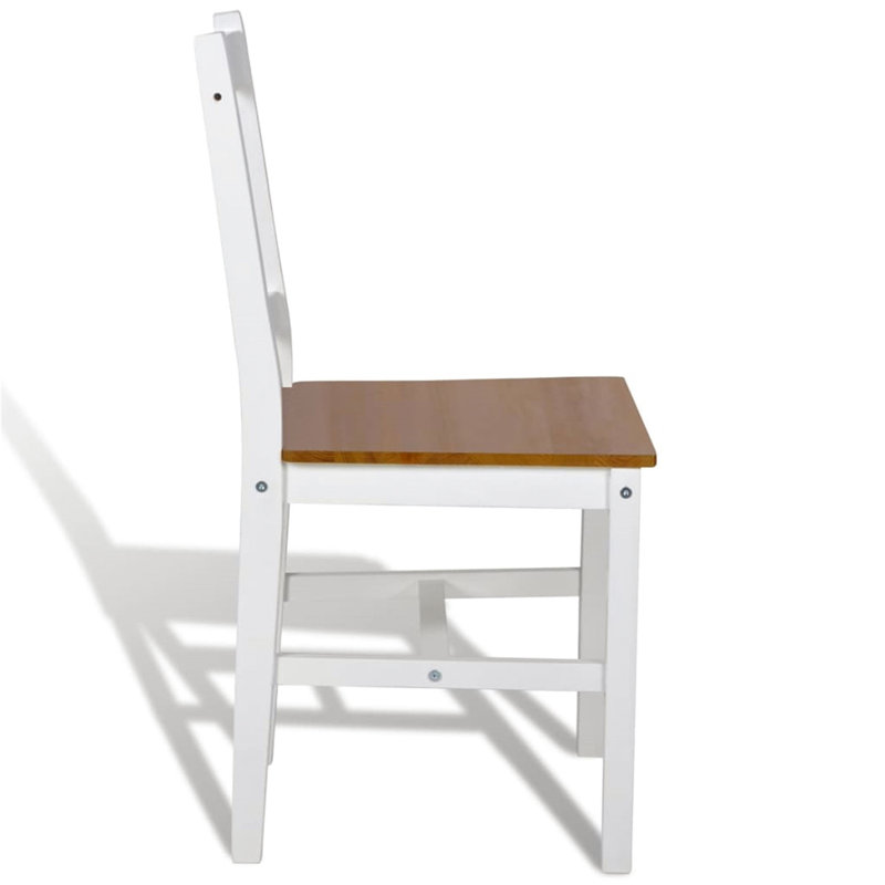 44.5cm H Side Chair, White/Beige, 2