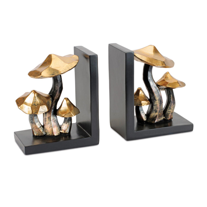 Serre-livres champignon contemporain (ensemble de 2)