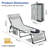 2pcs Face Down Tanning Chaise Lounge, 5-Position Adjustable, Foldable with Face & Arm Holes for Outdoor Use (Set of 2)-832547089