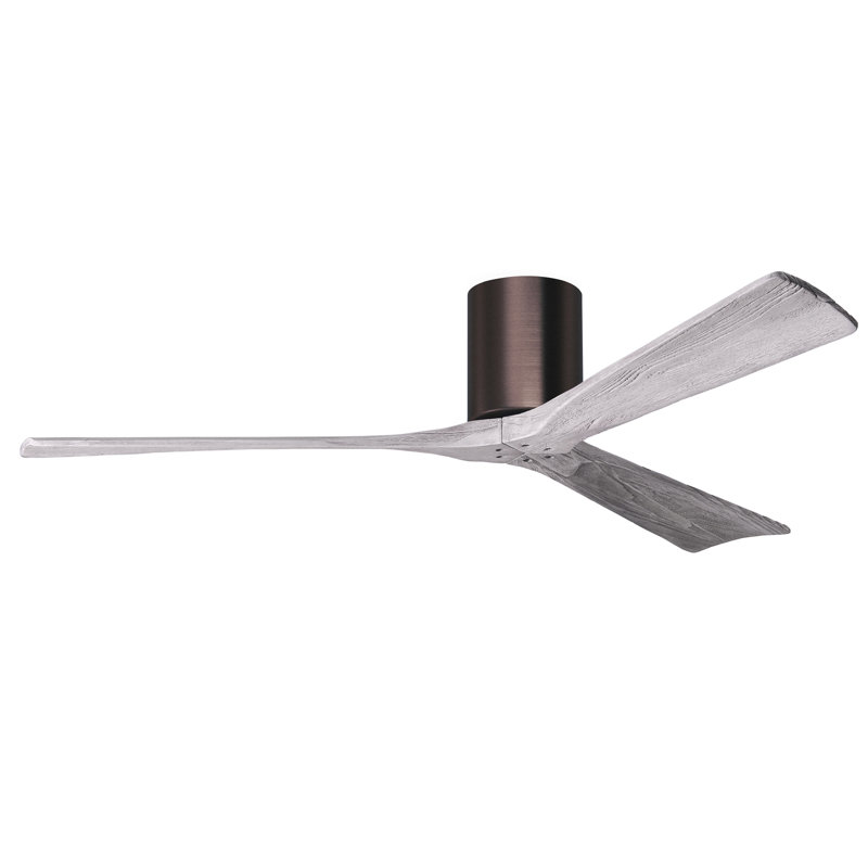 Ventilateur de plafond à 3 pales Olivier, Bronze brossé, Ton bois de grange, 60"