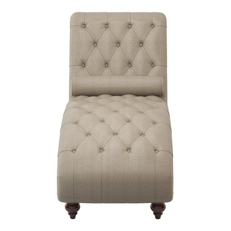 Mobilier de salon confortable avec garniture cloutée capitonnée moderne, Brun