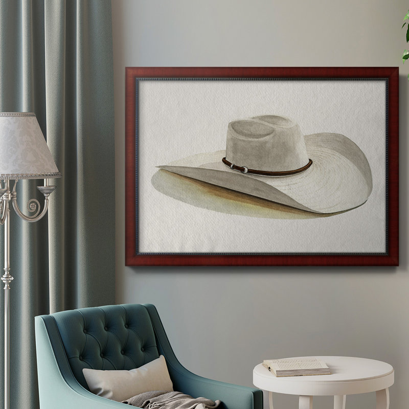 Cowboy Hat II - Toile encadrée de qualité supérieure - prête à être accrochée, H 16 po x l 20 po x P 2,5 po