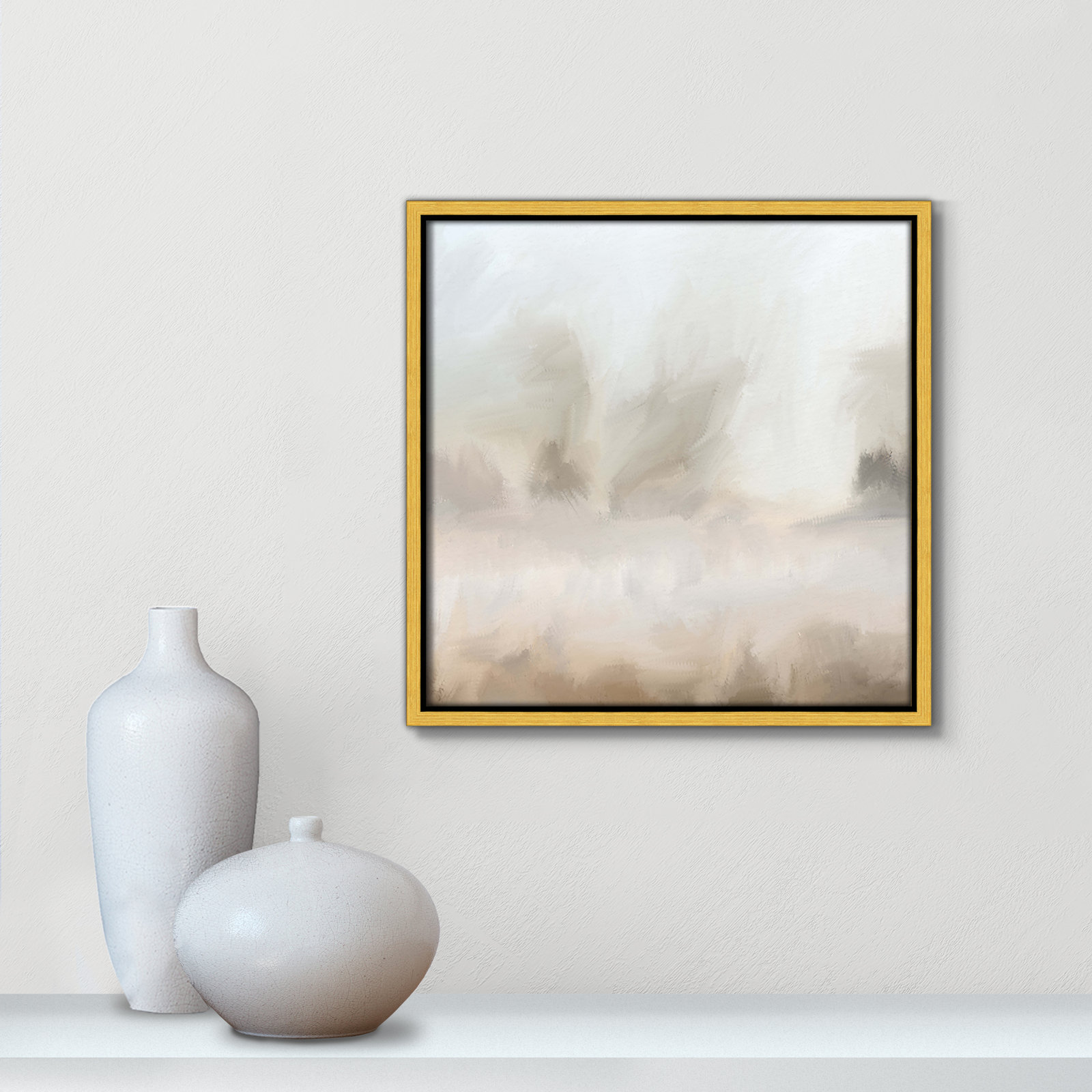 Bushwick "Mirage" Print, 13.5" W x 13.5" H, Gold