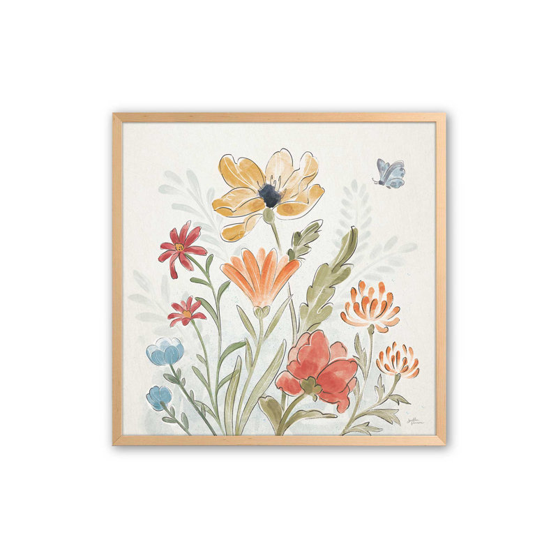 «Garden Melody In Bloom V», Érable brut, H 13,5 po x l 13,5 po