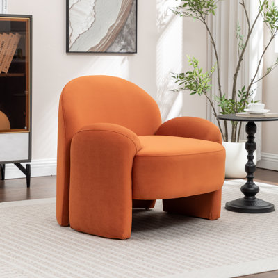 Fauteuil d'appoint moderne en bois massif en forme de seau