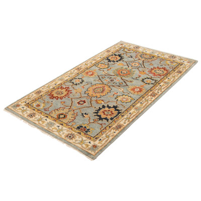 Tapis bleu clair Jules Serapi 4 pi 10 po x 8 pi 2 po
