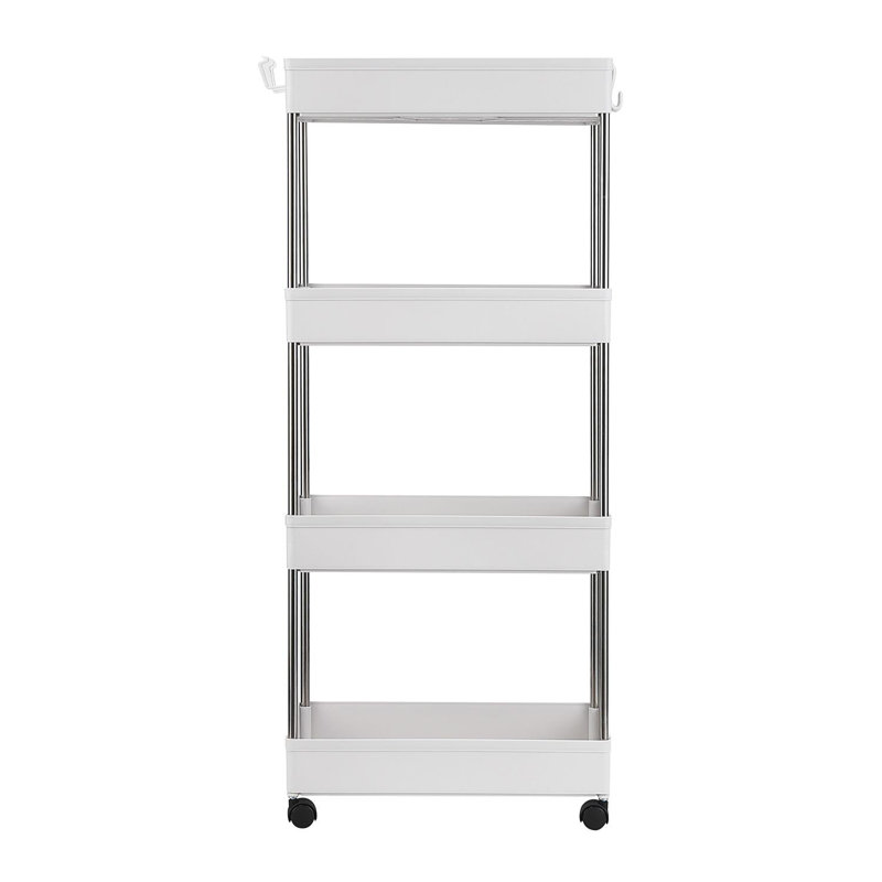 Chariot de rangement mobile 4 couches, H 34,5 po x l 16 po x P 8,7 po