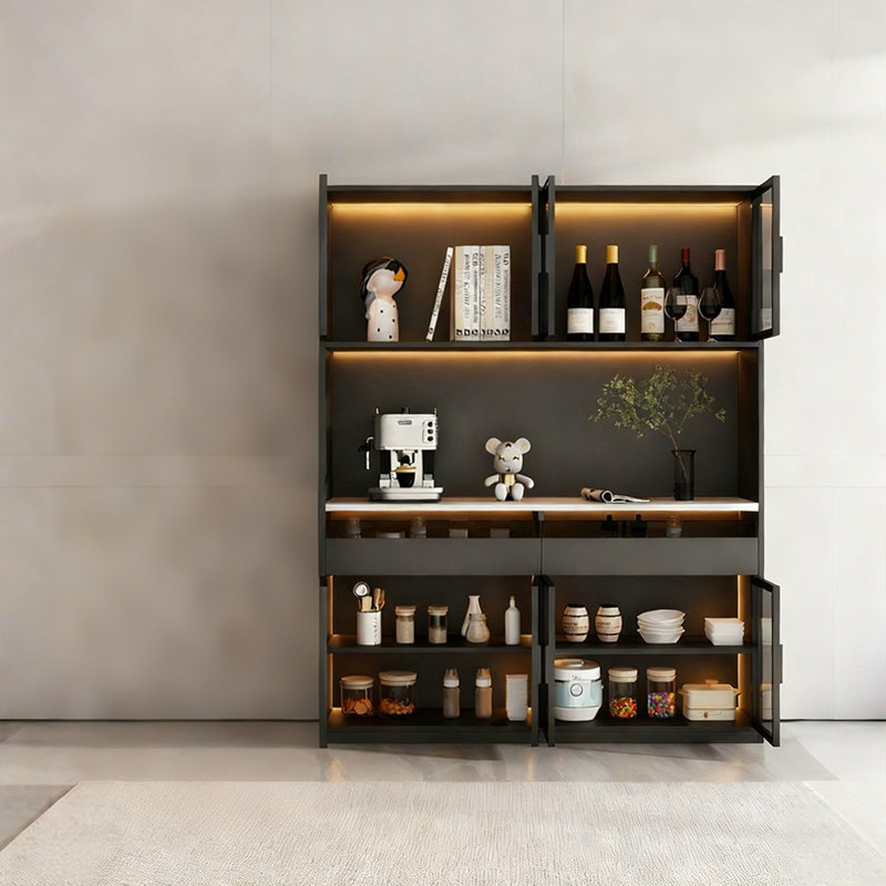 Armoire de rangement pour le vin avec lumières DEL de 62,99 po