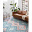 Tapis turquoise / terre cuite Gelo-2031750896