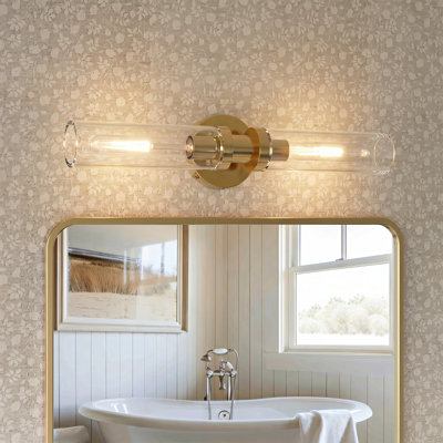 Ensemble de 2 lumières rechargeables sans fil pour salle de bain avec télécommande et ampoules