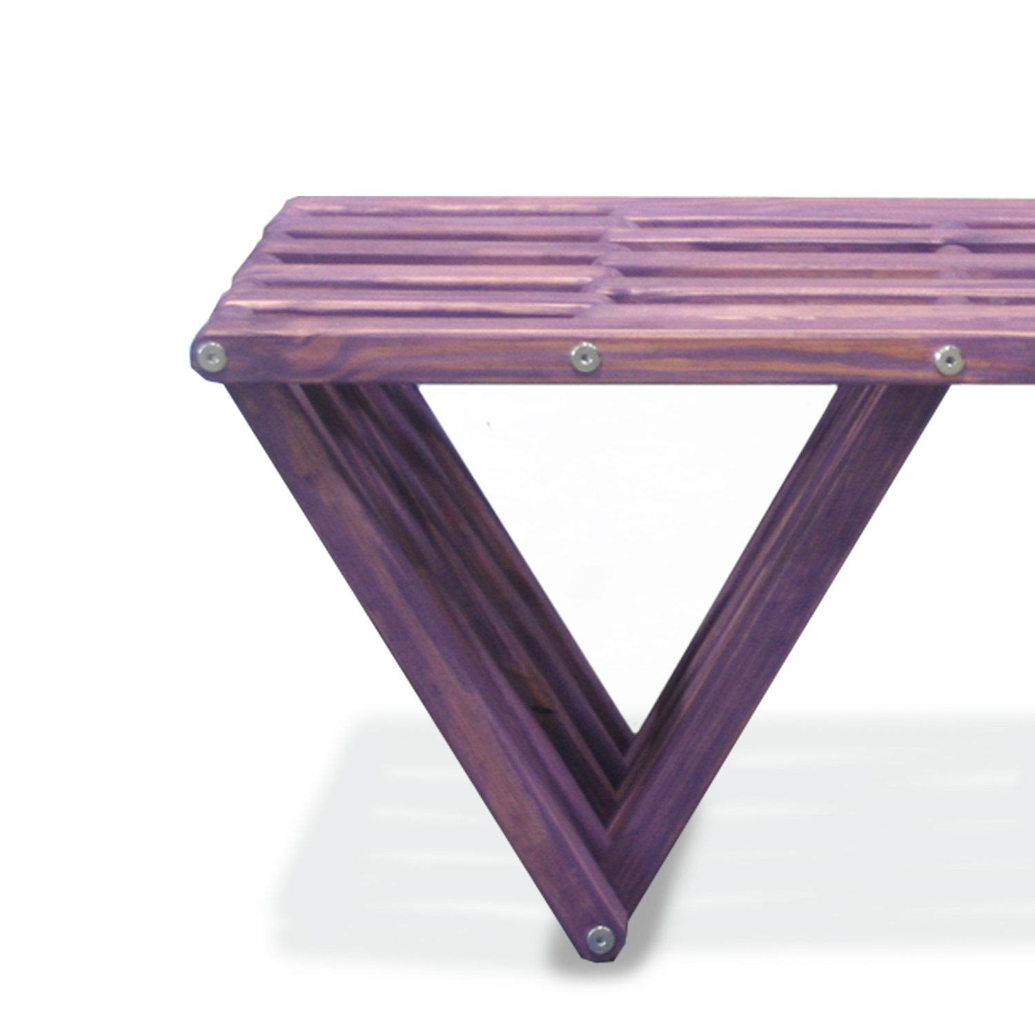 Mishra 54" Pine Garden Bench, Purple Berry