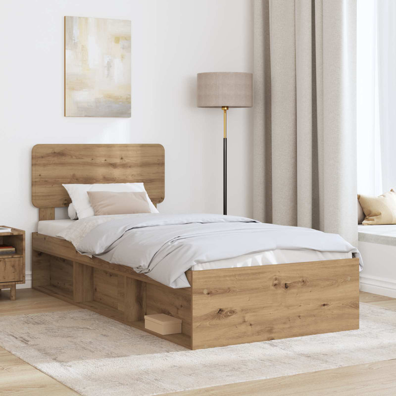 Solid Wood Bed, Small Single (2'6), Artisian Oak