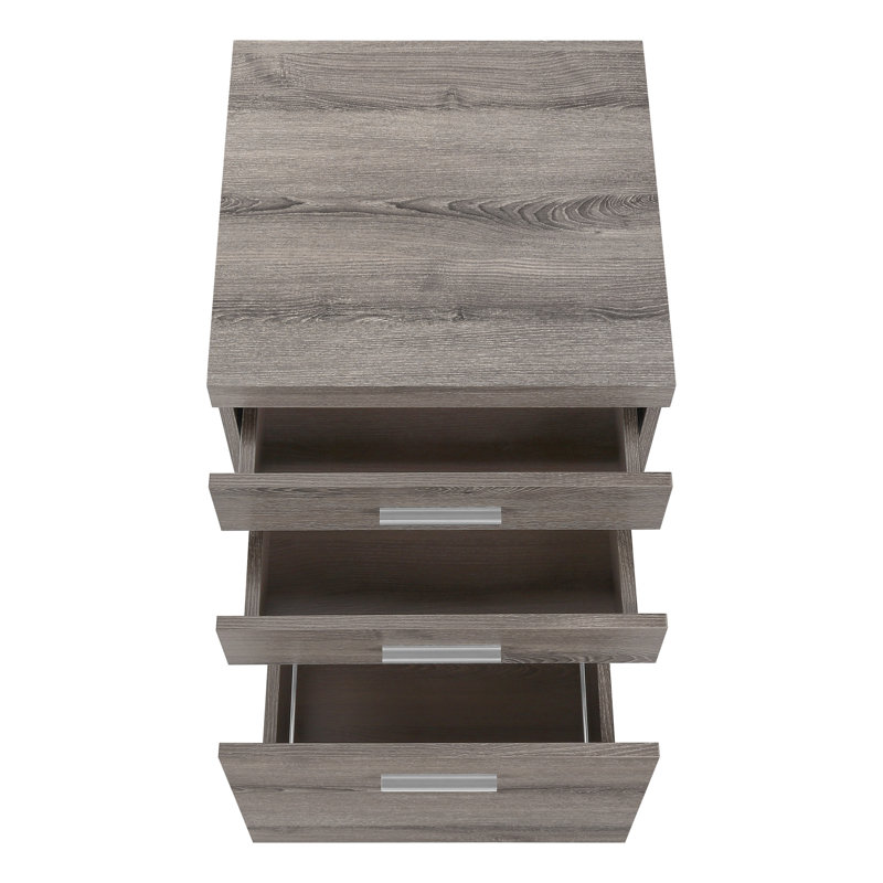 Classeur, mobile à roulettes, tiroirs de rangement, support pour imprimante, bureau, bureau, stratifié brun, contemporain, moderne