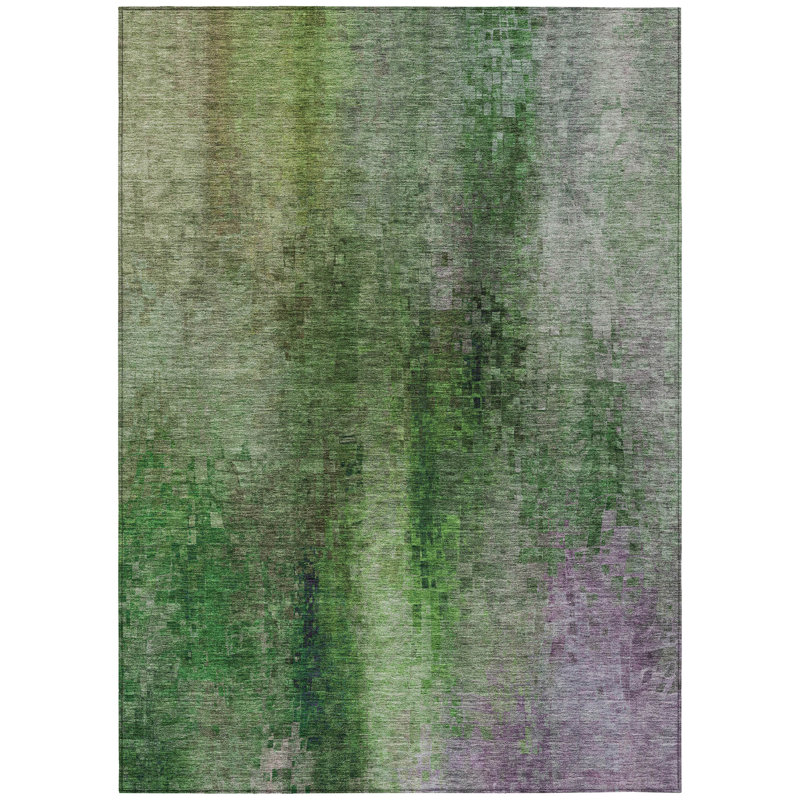 Machine Washable Indoor/Outdoor Brenden ACN2241 Abstract Rug, Rectangle 9' x 12'