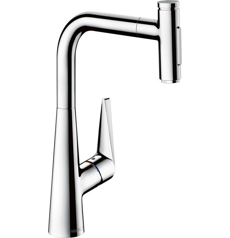 hansgrohe Talis Select S HighArc Kitchen Faucet, 2-Spray Pull-Out, 1.75 GPM, Chrome